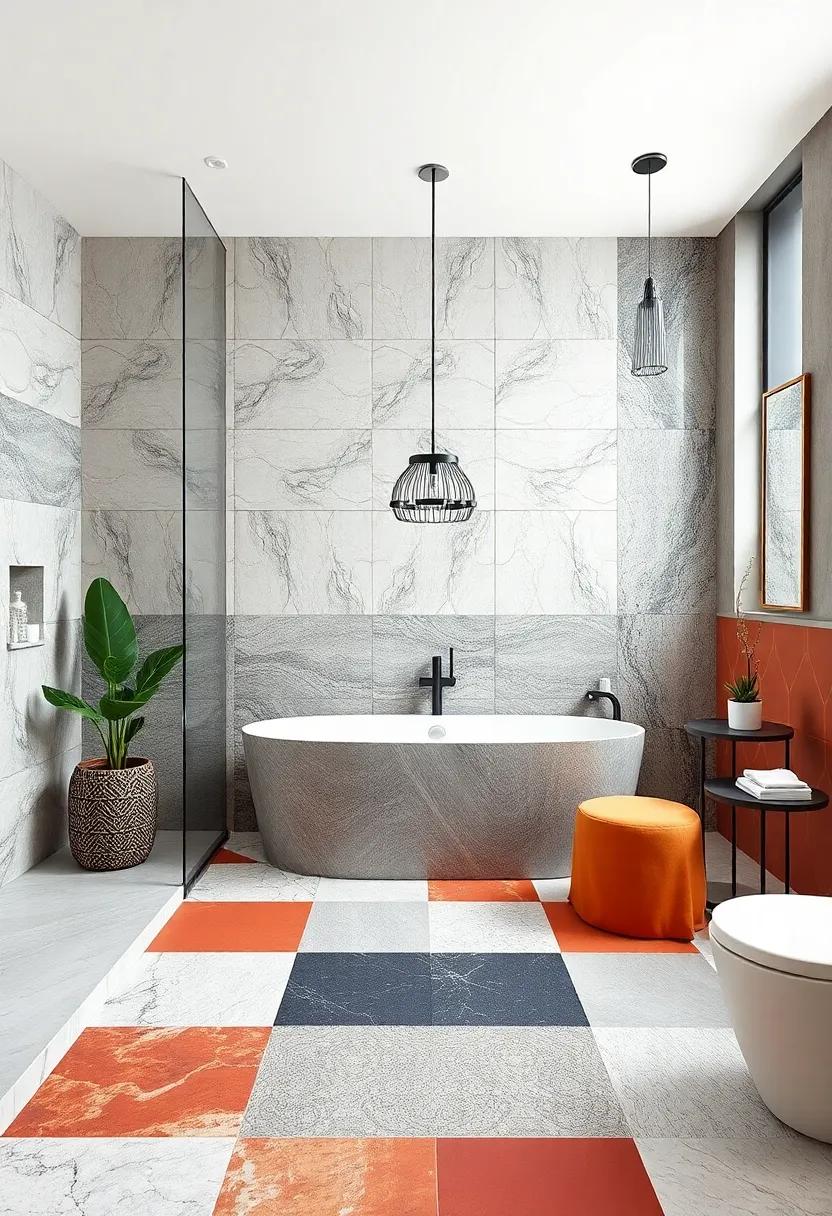Color ⁤Blocking:​ Get inspired by ⁣the modern trend⁤ of playing with contrasting colors and shapes in tile‍ patterns, creating a chic yet playful ambiance