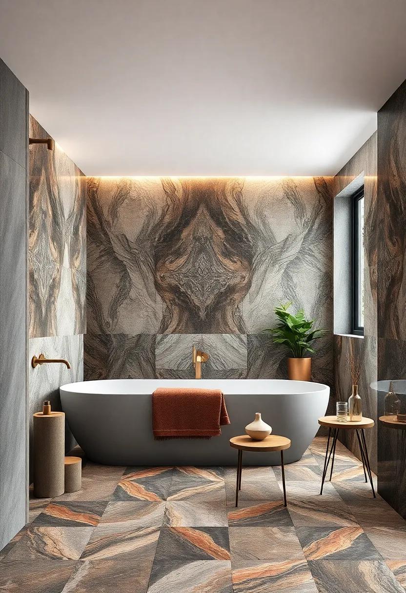 Stacked Styles:⁢ Explore ⁤the⁤ versatility of stacked tile layouts, adding⁢ an unexpected twist to bathroom walls while showcasing unique patterns