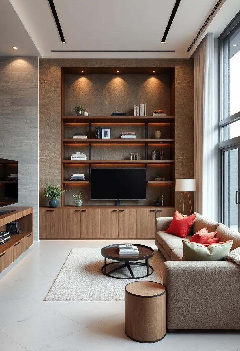 Hidden ⁤Storage: Embrace‌ clever design with built-in​ shelves that feature concealed compartments ​for a tidy, uncluttered appearance