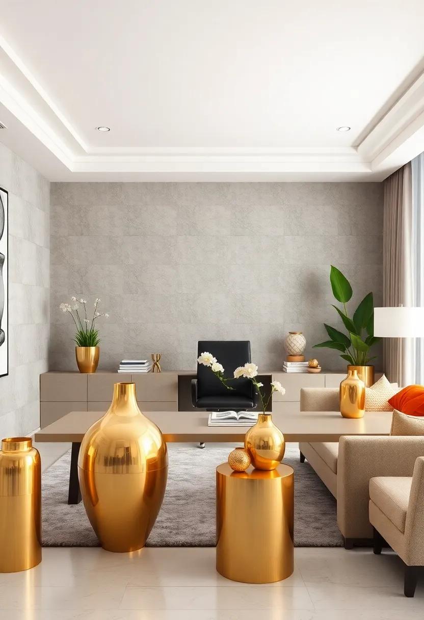 Gold-Dipped Accessories: Embrace the​ trend of ⁢gold-dipped ⁣vases and decorative objects that add an element ⁢of ⁣fun while keeping the design elegant‌ and ‌upscale