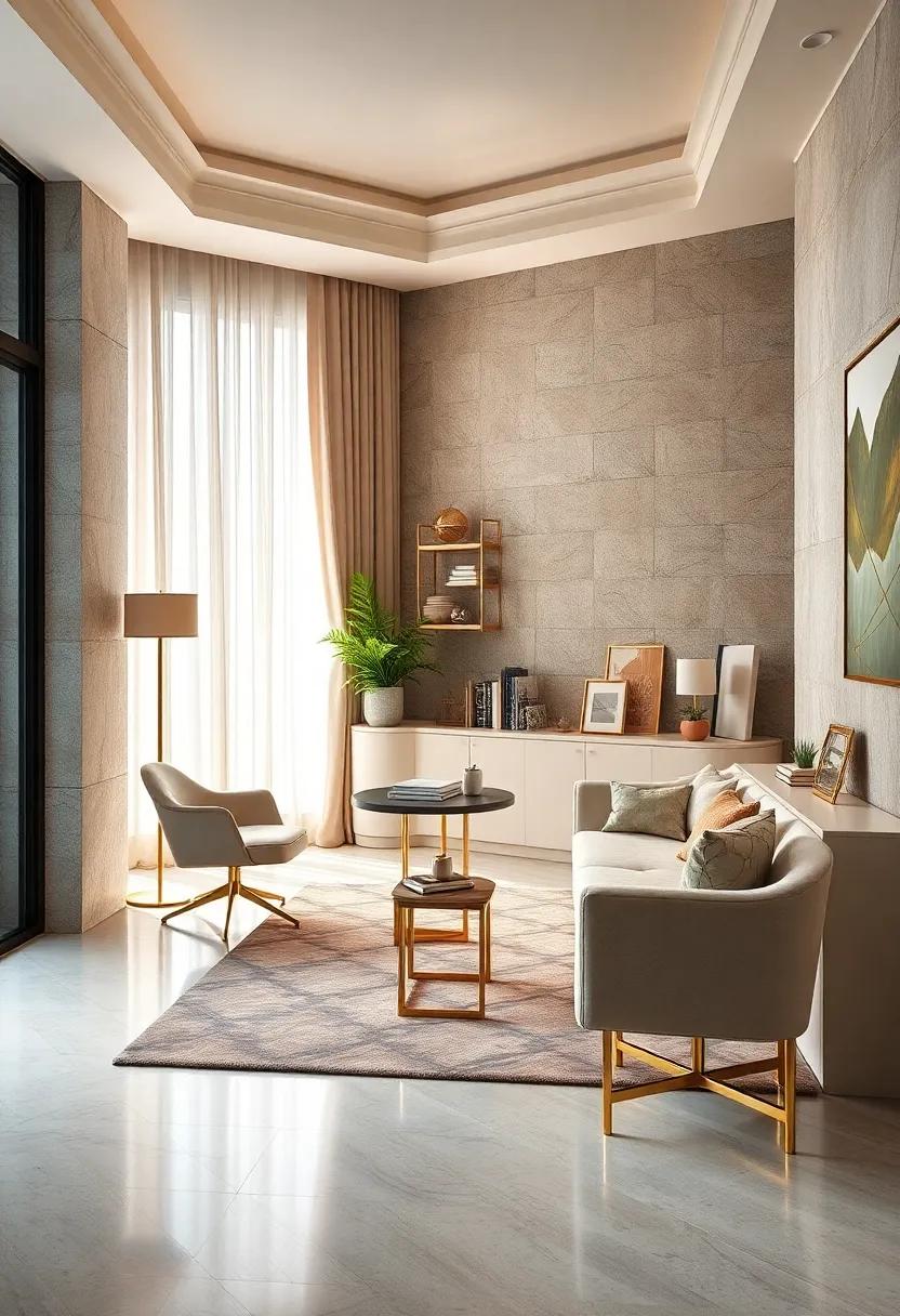 Gold-Capped Furniture Legs: Opt⁣ for furniture ⁣pieces with ‌gold-capped ⁢legs, such ‍as desks and chairs, adding a subtle but chic touch ⁣without⁢ overpowering the space