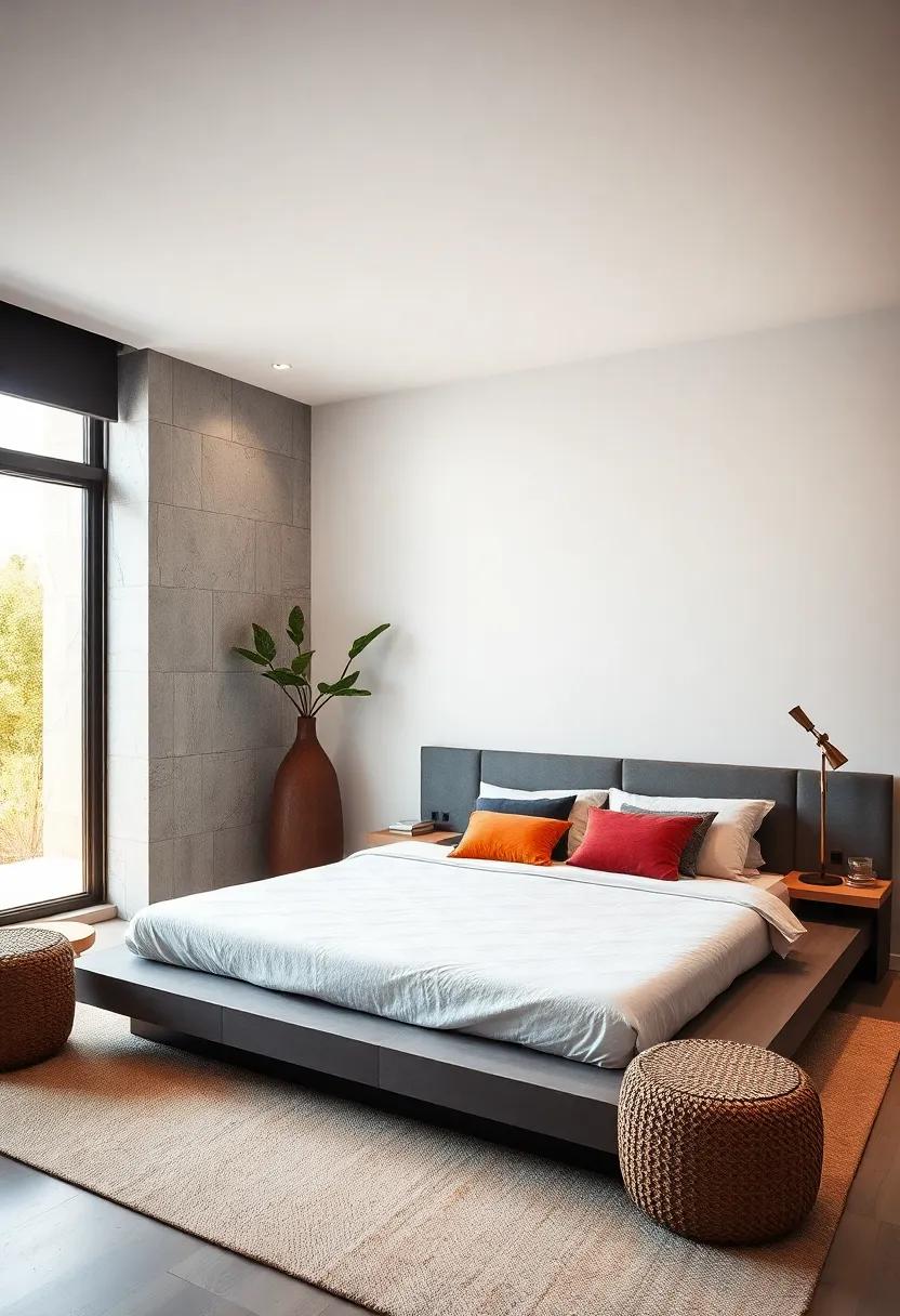 Opt for a low-profile platform bed with a sleek, angular⁣ design ⁣to create an atmosphere of comfort and sophistication