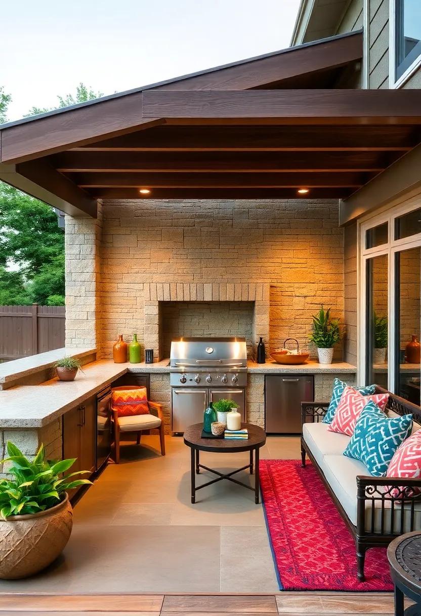 Built-In ⁣Grill Stations: Designate‌ a specific area for a built-in grill, complete​ with all the necessary tools for grilling enthusiasts