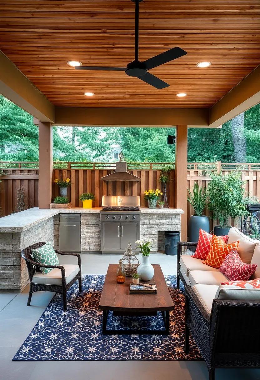 Creative Fencing: Use decorative ‌fencing or trellises to create a sense of privacy and separation for​ your outdoor cooking space