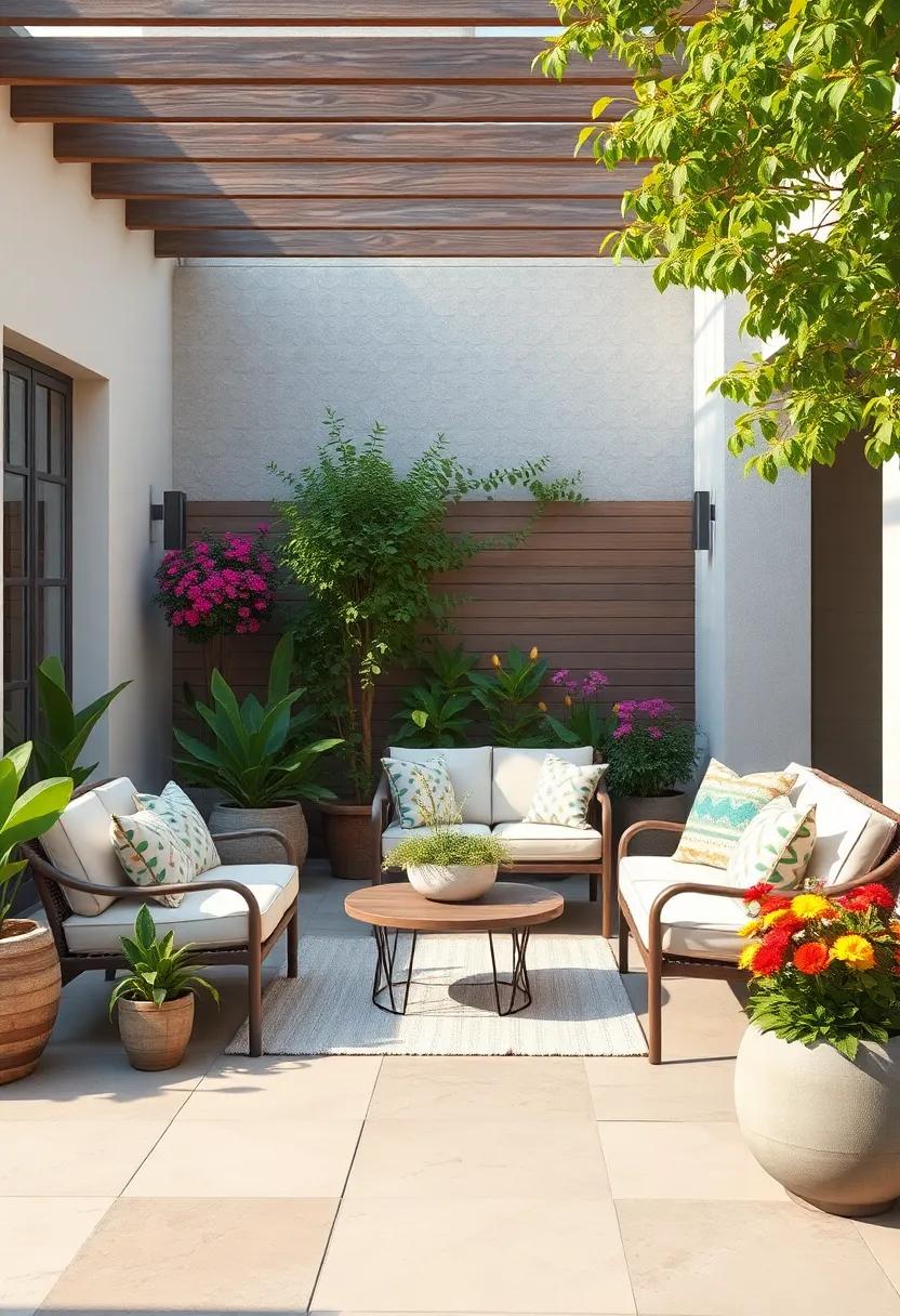 Create a Color​ Palette: Select blooms in complementary colors⁢ to enhance visual appeal and​ create a⁣ harmonious atmosphere around your seating areas