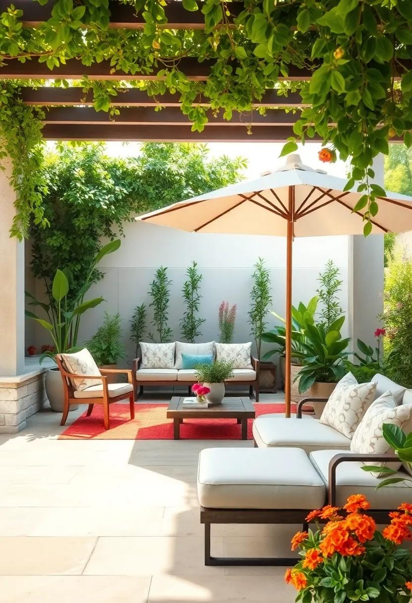 Create Shade with Foliage: Use tall plants, umbrellas, or ⁤shade sails to create cool⁢ spots on your patio, making ‌it ‍comfortable during hot days