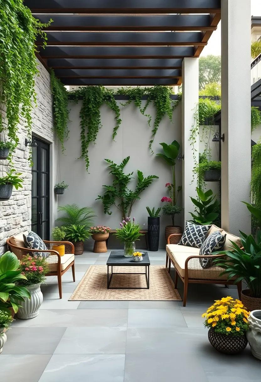 Create Vertical Gardens: Utilize‍ wall space by installing ​vertical planters or trellises ⁢to ⁢support climbing plants and maximize greenery