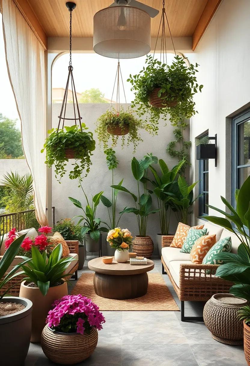 Utilize Hanging Gardens: Hang ⁤plants from the ⁤ceiling or wall⁤ to ⁣add greenery at eye level while keeping floor space open and airy