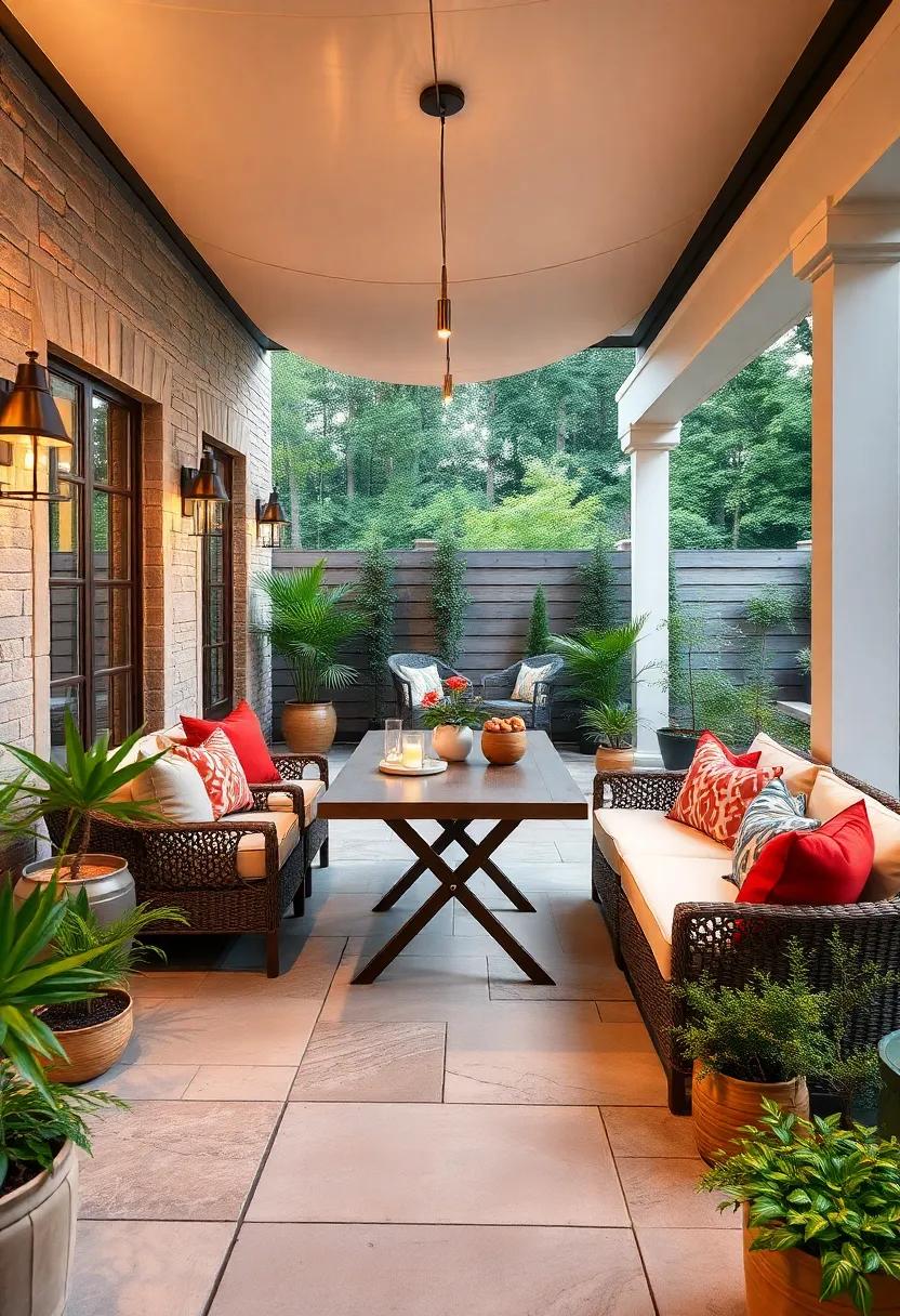 Dining⁣ Al Fresco:‍ Designate a dining area‌ that invites outdoor meals year-round, with features like ⁤a‌ stylish ​table⁣ and comfortable seating