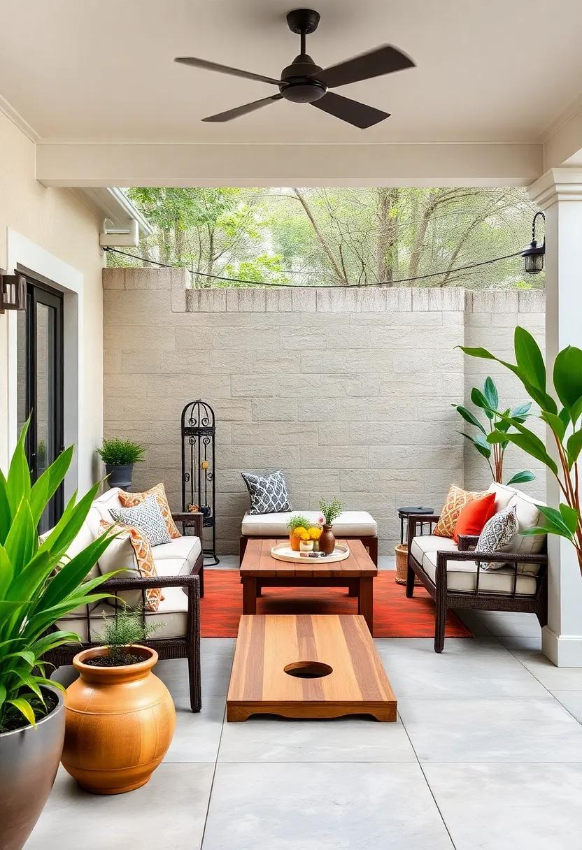 Playful Games Space: Set up ⁣outdoor games like cornhole or giant Jenga to keep the fun ‌going during warm weather months