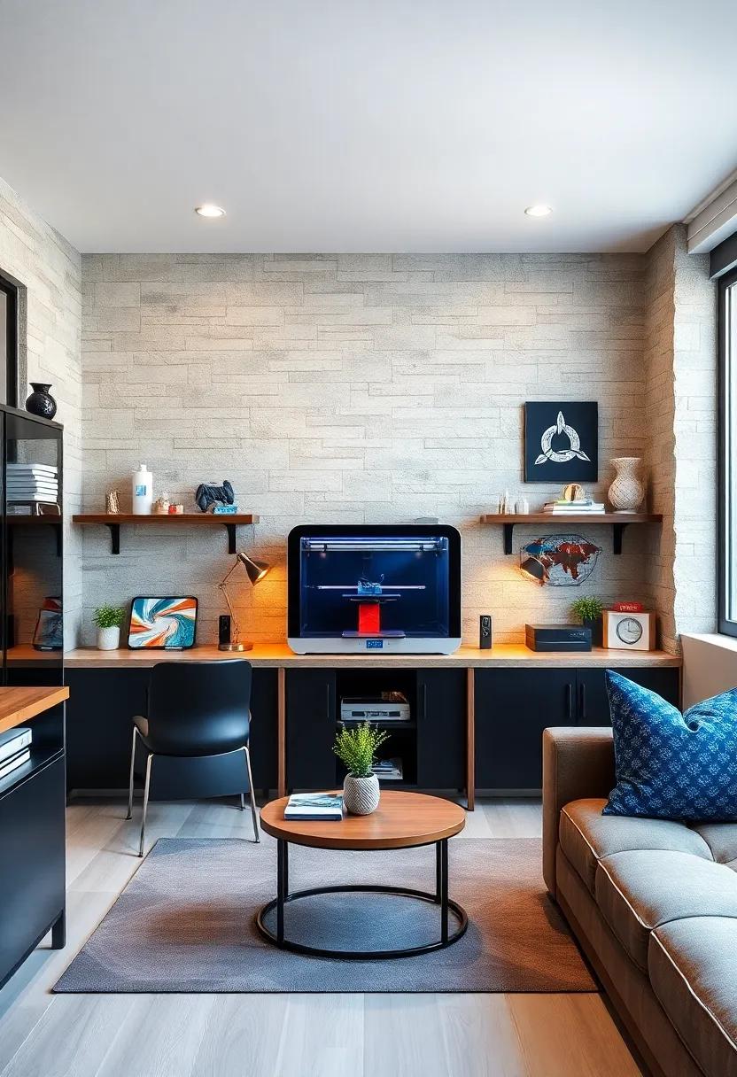 3D Printing Station: Integrate a 3D printer into the decor, ‍allowing for hands-on learning with technology​ and ‌showcasing ⁢creations around the⁣ room