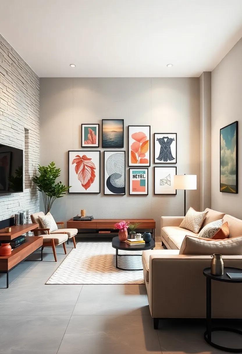 create wall‍ Art Displays: Use art to draw attention to vertical space; a gallery wall can ⁢add style while also making the room feel taller