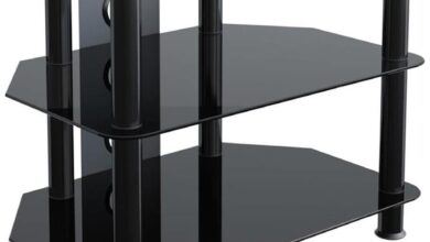 How We Found the AVF Steel TV Stand Perfect for Our 32″ TVs