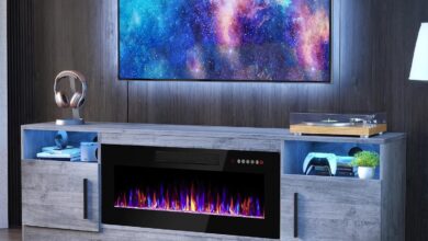 Cozy & Stylish: Our Take on the Fireplace TV Stand with LEDs