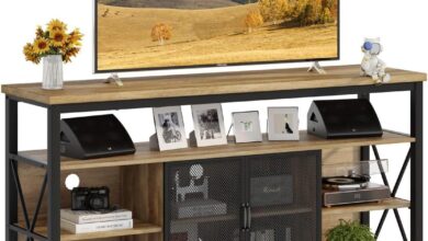 Our Honest Take on the BON AUGURE Tall Industrial TV Stand