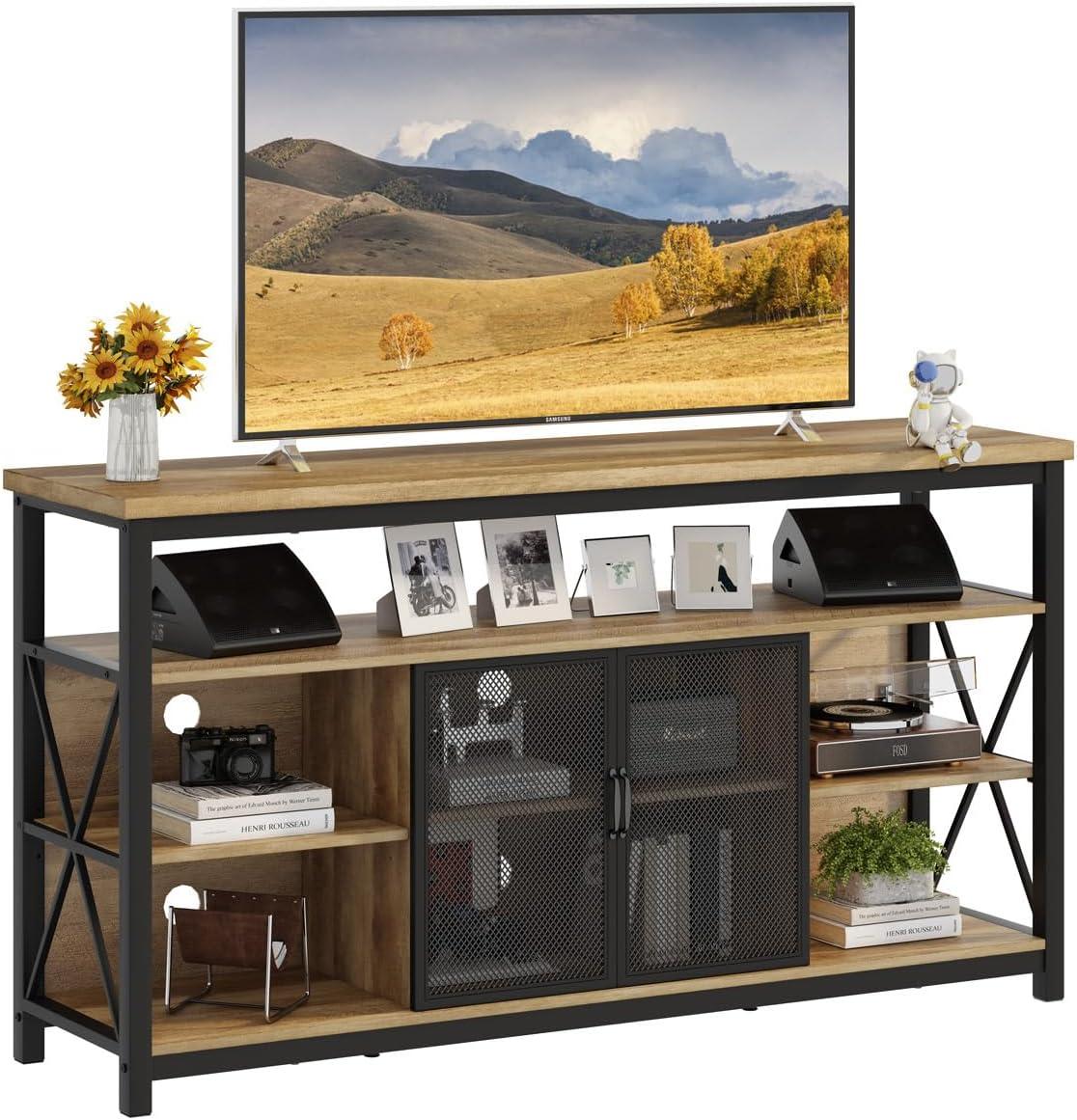 Our Honest Take on the BON AUGURE Tall Industrial TV Stand