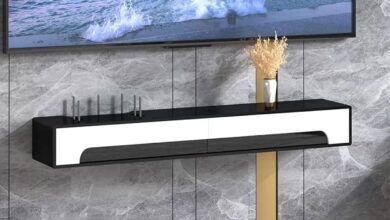 Maximize Our Space with This Sleek Floating TV Wall Shelf