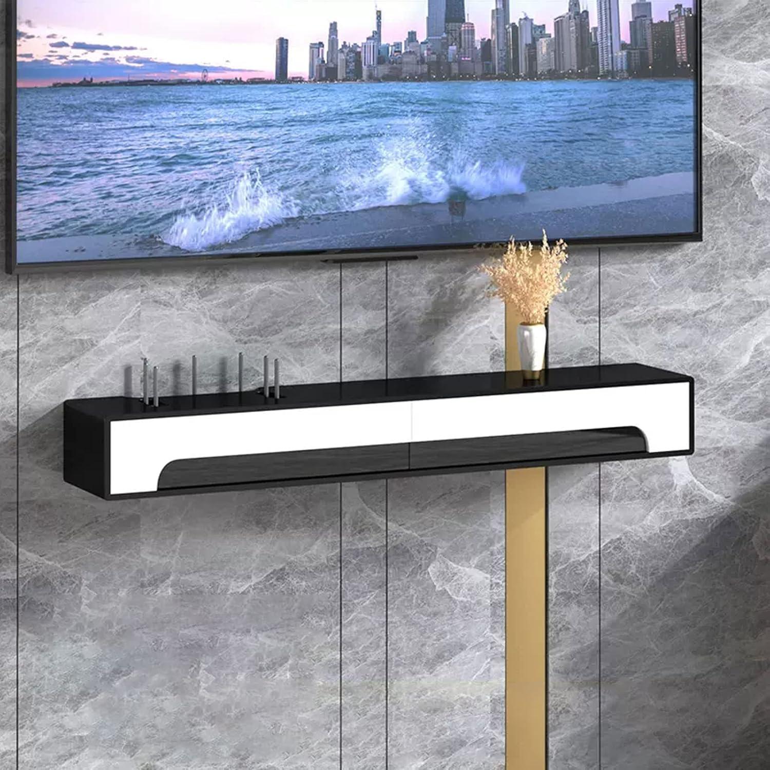 Maximize Our Space with This Sleek Floating TV Wall Shelf