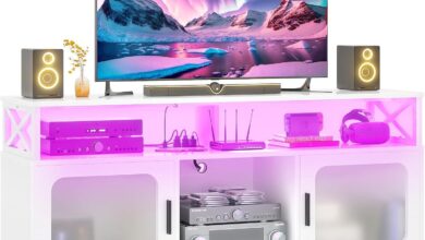 Our Take on the Aheaplus TV Stand: Style, Storage, and LED Flair