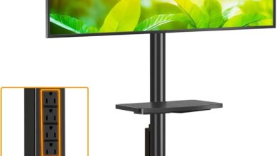 Why We Love the 5Rcom Rolling TV Stand: Swivel, Power & More