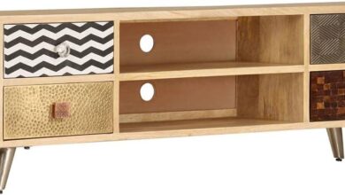 Our Take on the Multicolor Mango Wood TV Stand: Style Meets Storage