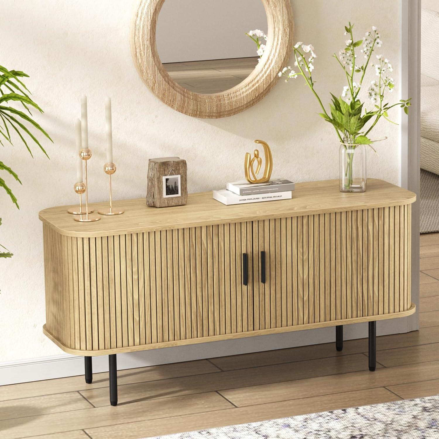 Our Take on the 47″ Natural Tambour Cabinet: Style Meets Function