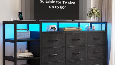 Our Take on This 60″ TV Stand: Stylish, Spacious, & Functional