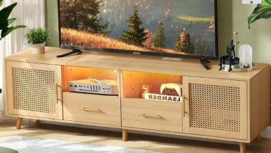 Our Take on the Stylish Rattan TV Stand with LED & Charging Hub