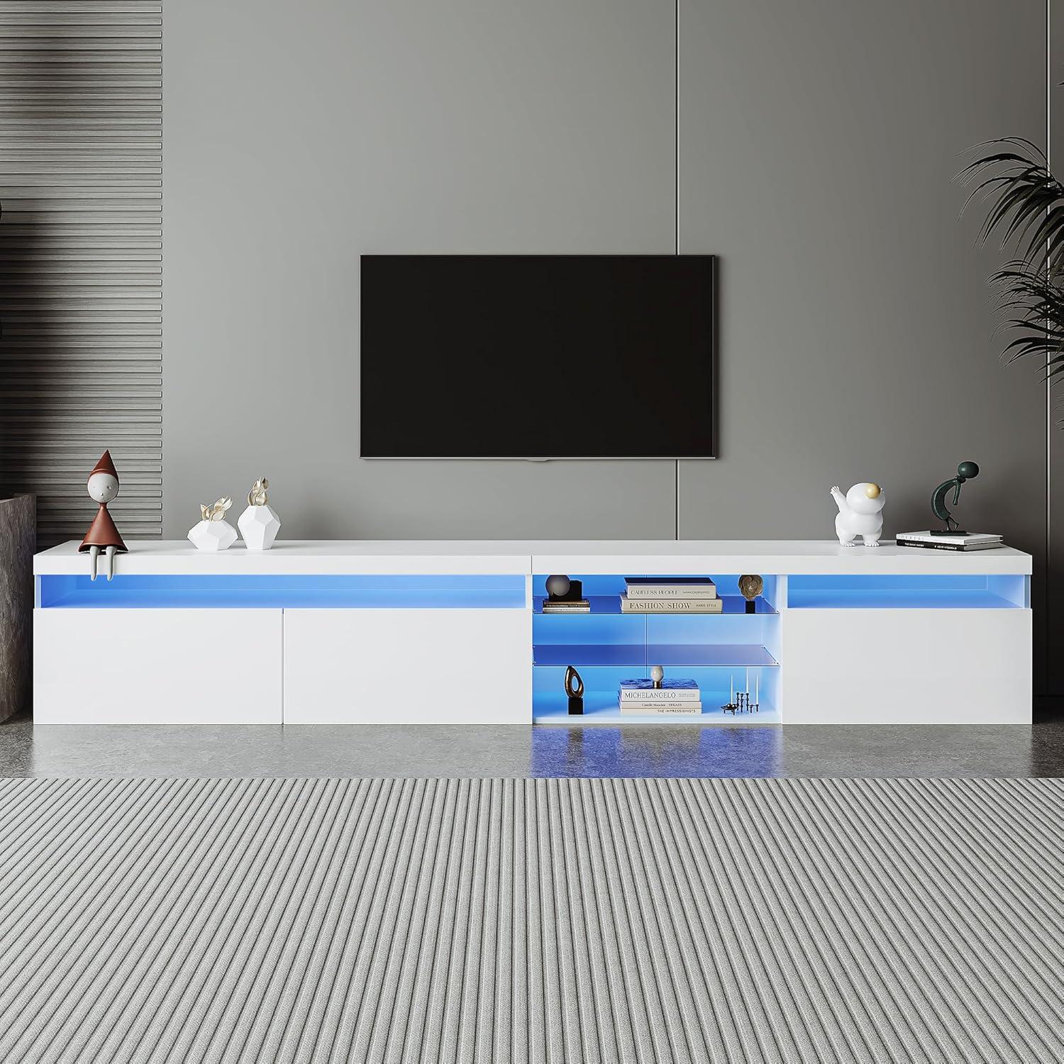 Our Honest Take on the Sleek LED TV Stand for Spacious Rooms