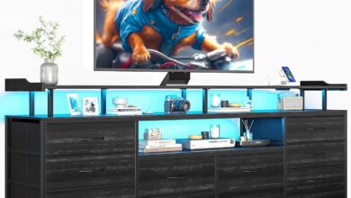 Our Honest Take on the BTHFST 12-Drawer LED TV Stand Dresser