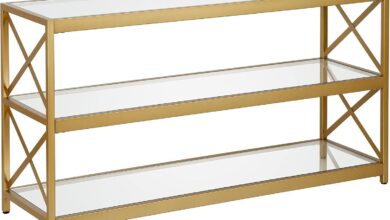 Our Take on the Hutton Brass TV Stand: Stylish & Functional Up to 50