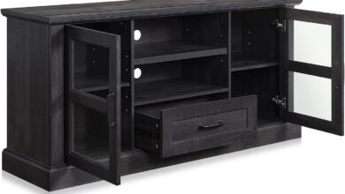 How We Transformed Our Space with the BELLEZE Rustic TV Stand