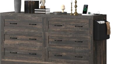 Our Take on the YITAHOME Rustic Oak TV Stand with Power Outlets