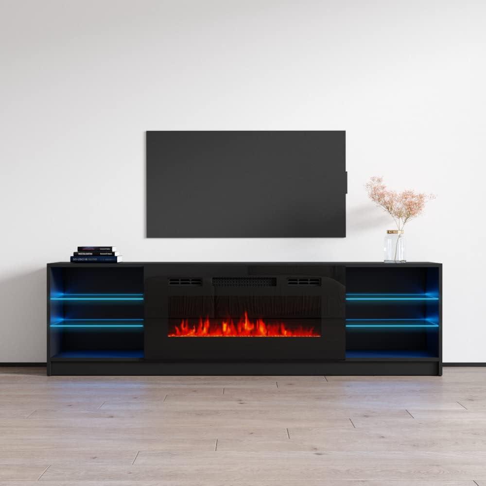 Why We Love the Meble Boston 01 TV Stand with Fireplace Flair