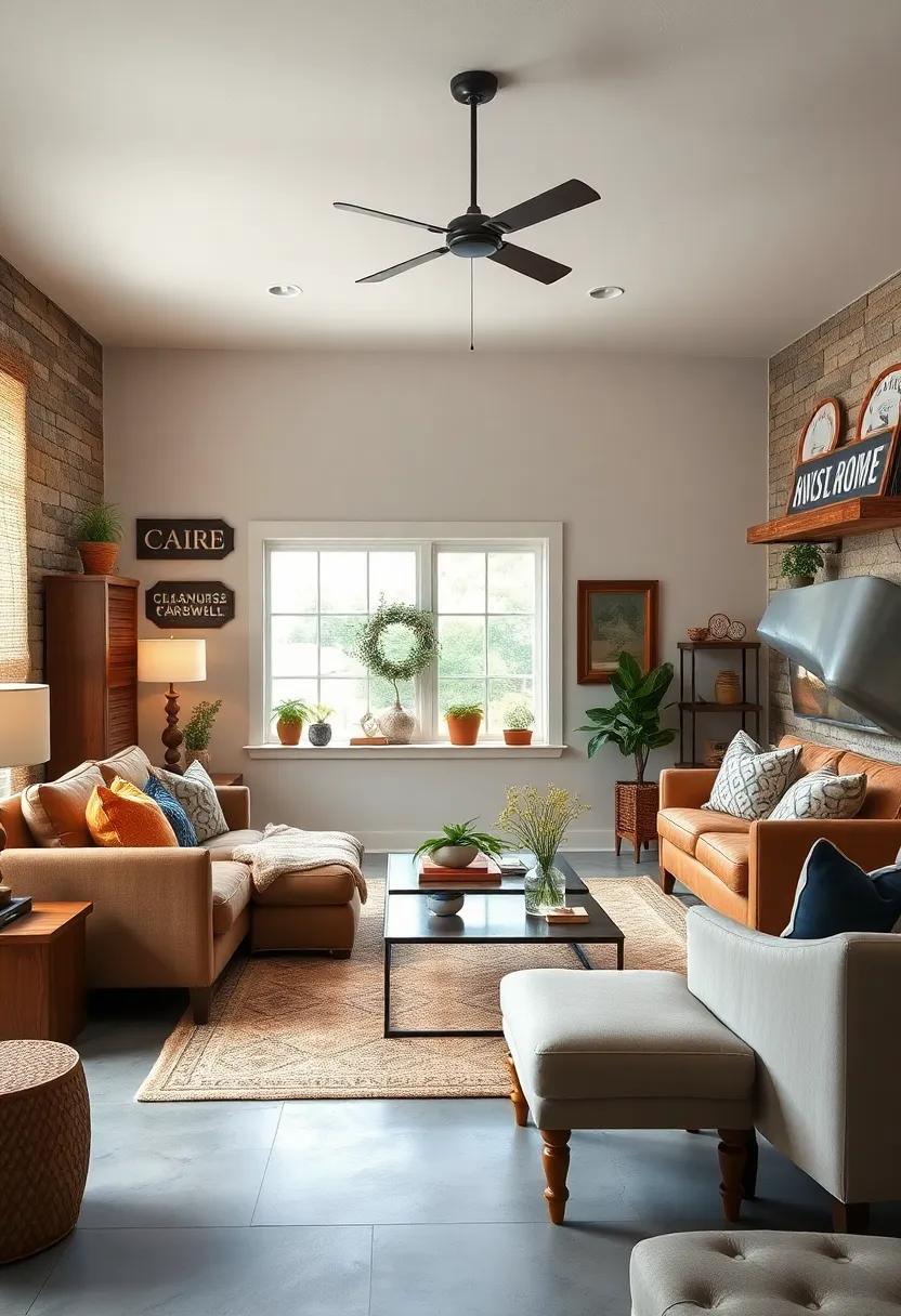 25 Charming Farmhouse Living Room Ideas Featuring Vintage Signage Accents