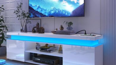 How Our Modern LED TV Stand Brightened Up Our Living Room