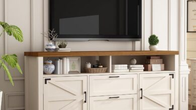 How We Found Charm and Function in This Farmhouse TV Stand