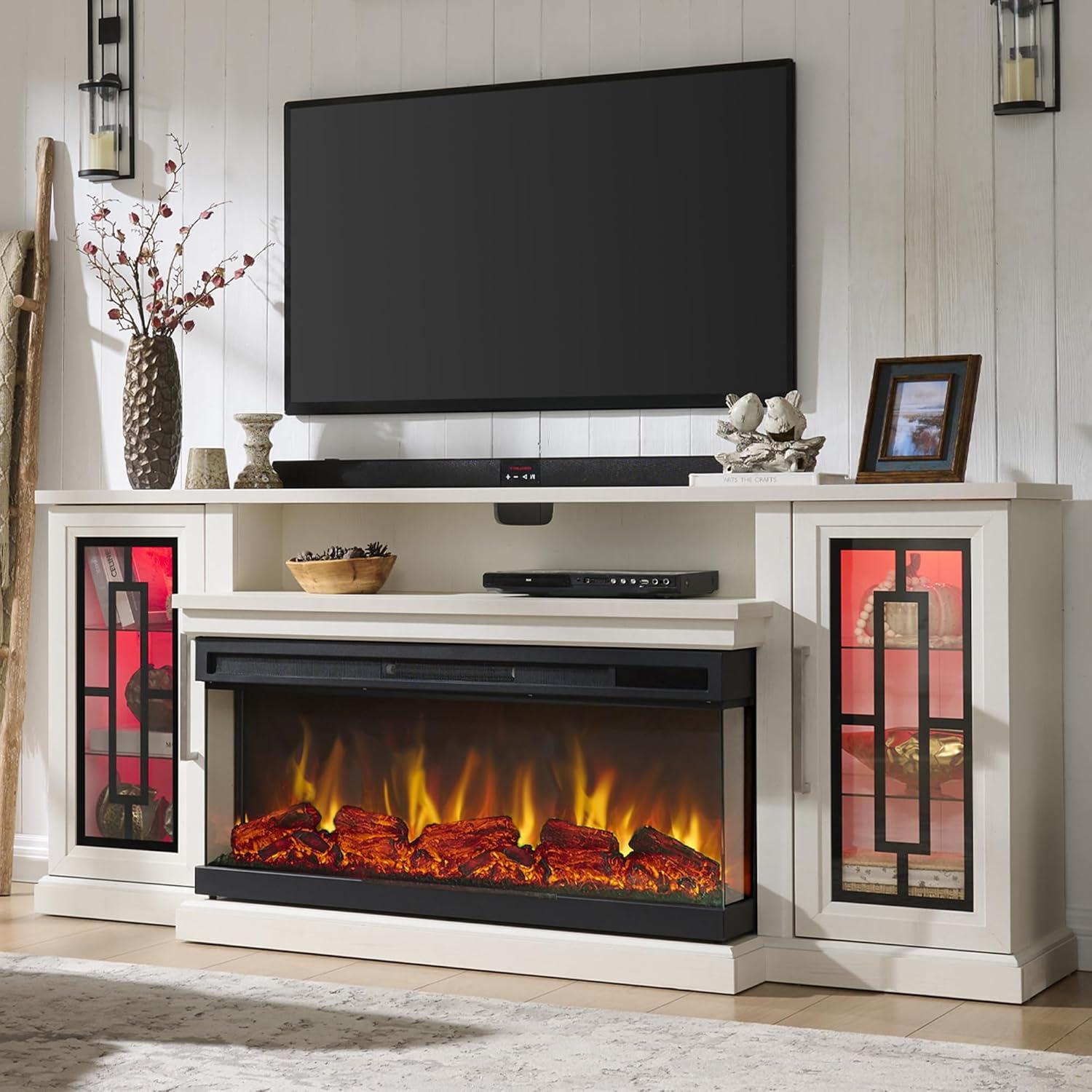Our Take on the 75″ Electric Fireplace TV Stand: Style and Warmth Combined