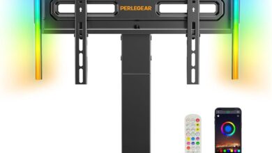 Our Take on the Perlegear Swivel TV Stand with Vibrant LED Glow