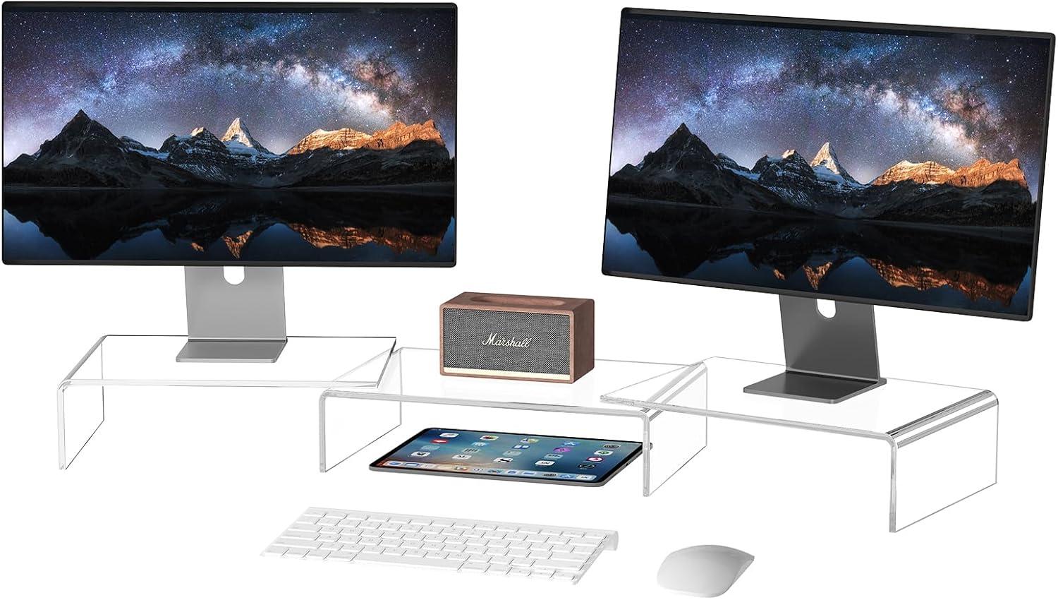 How We Enhanced Our Workspace with the Sleek X-cosrack Monitor Stand