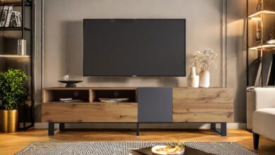 Why We Love This Modern TV Stand with Double Storage Space