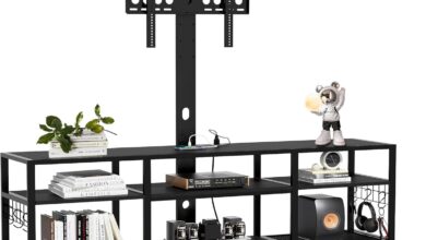 Our Take on the VECELO Adjustable TV Stand with Power Outlet