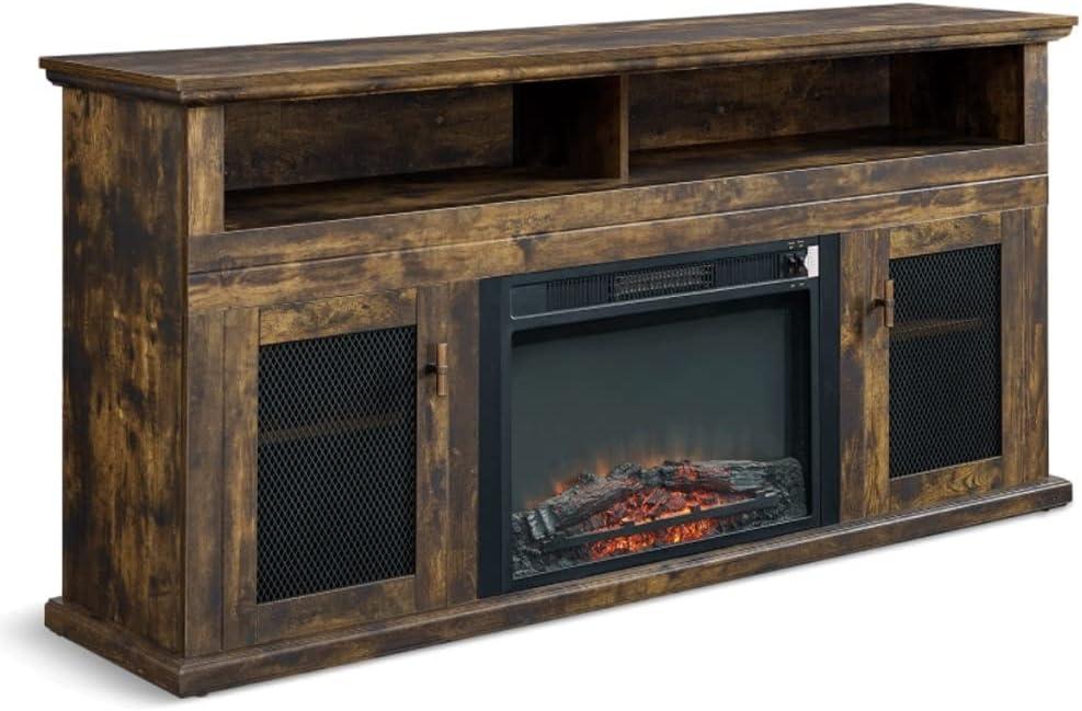 Our Take on the Stylish 65″ TV Stand with Cozy Electric Fireplace
