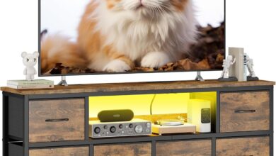 How We Loved Lulive’s LED Rustic TV Stand with Smart Storage