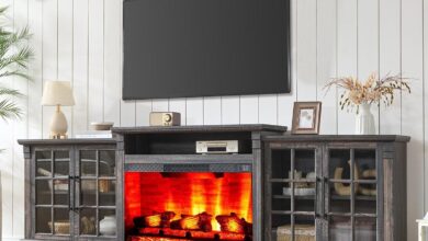 Our Take on the AMERLIFE 97″ Farmhouse Fireplace TV Stand: Style Meets Storage