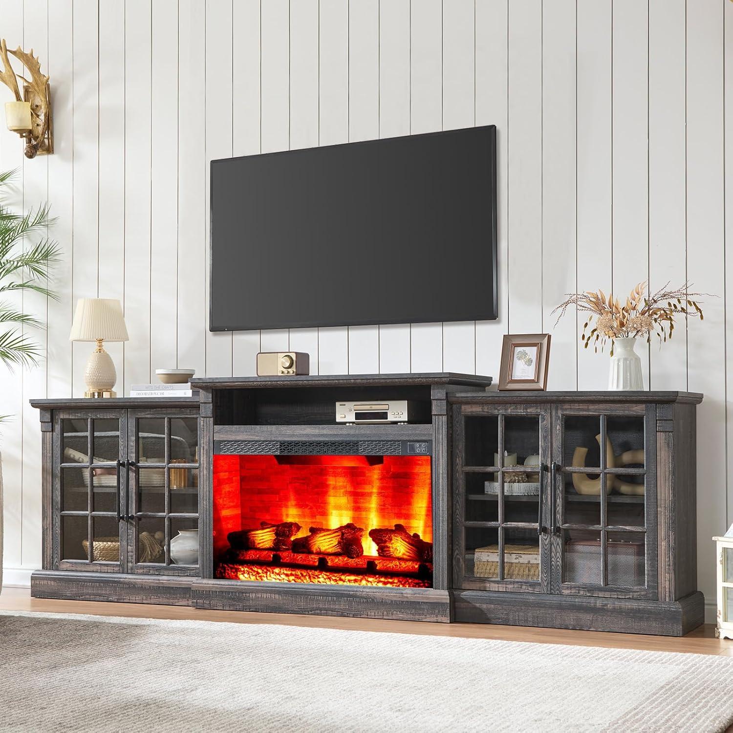 Our Take on the AMERLIFE 97″ Farmhouse Fireplace TV Stand: Style Meets Storage
