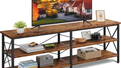 Why We Love the WLIVE Rustic TV Stand with 3-Tier Storage