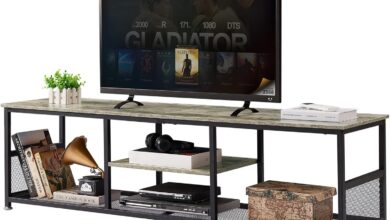 Our Take on the VECELO Industrial TV Stand: Stylish & Sturdy Storage