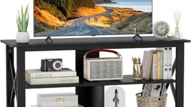 How We Stylishly Organized Our Space with Tangkula TV Stand