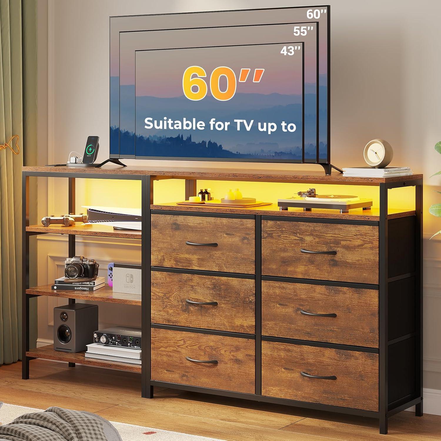 Our Honest Take on the Rustic Brown TV Stand with LED & Storage